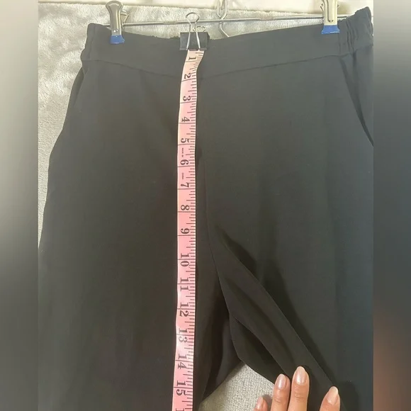 Jonathan Simkhai black with white edge ruffle cropped wide leg pants - Picture 10 of 12